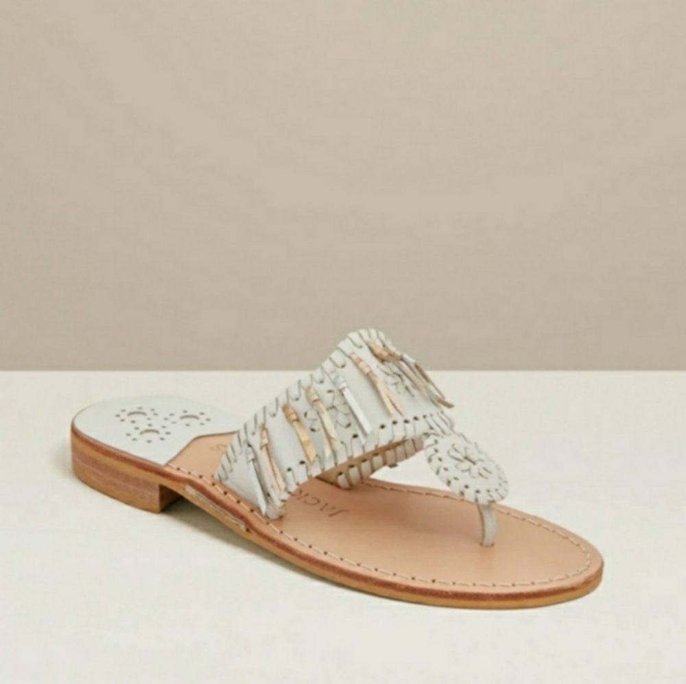 🏖👒Jack Rogers👒🏖 Flat Sandal Fringe - White